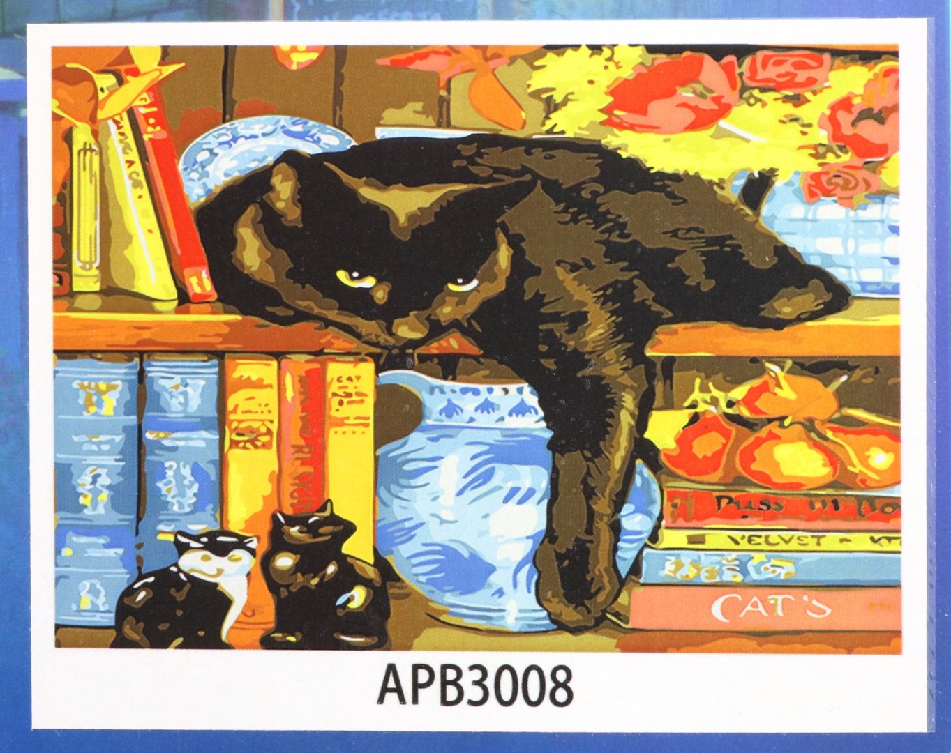 Иллюстрация 1 из 2 для Холст "Чёрный кот на полке" (30х40 см) (Х-3390) | Лабиринт - игрушки. Источник: Лабиринт