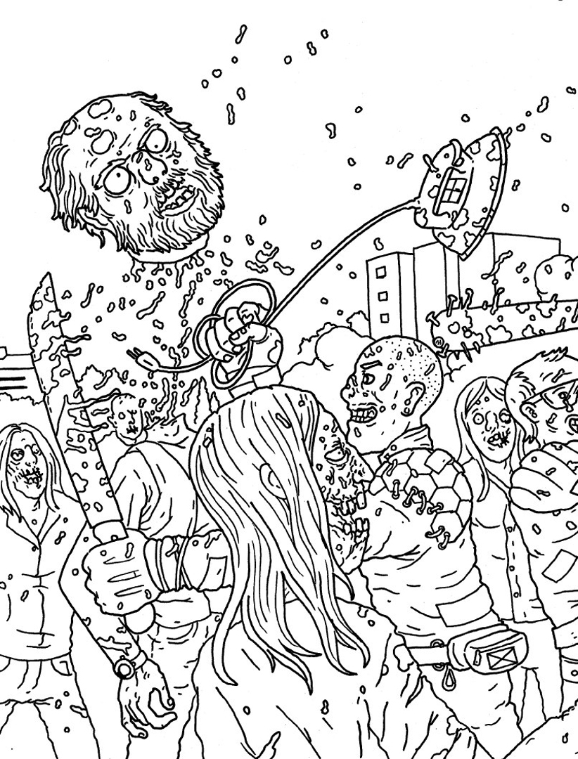 Иллюстрация 4 из 7 для Зомбокраска. Раскраска про Зомби - Жуселину Неко | Лабиринт - книги. Источник: Лабиринт