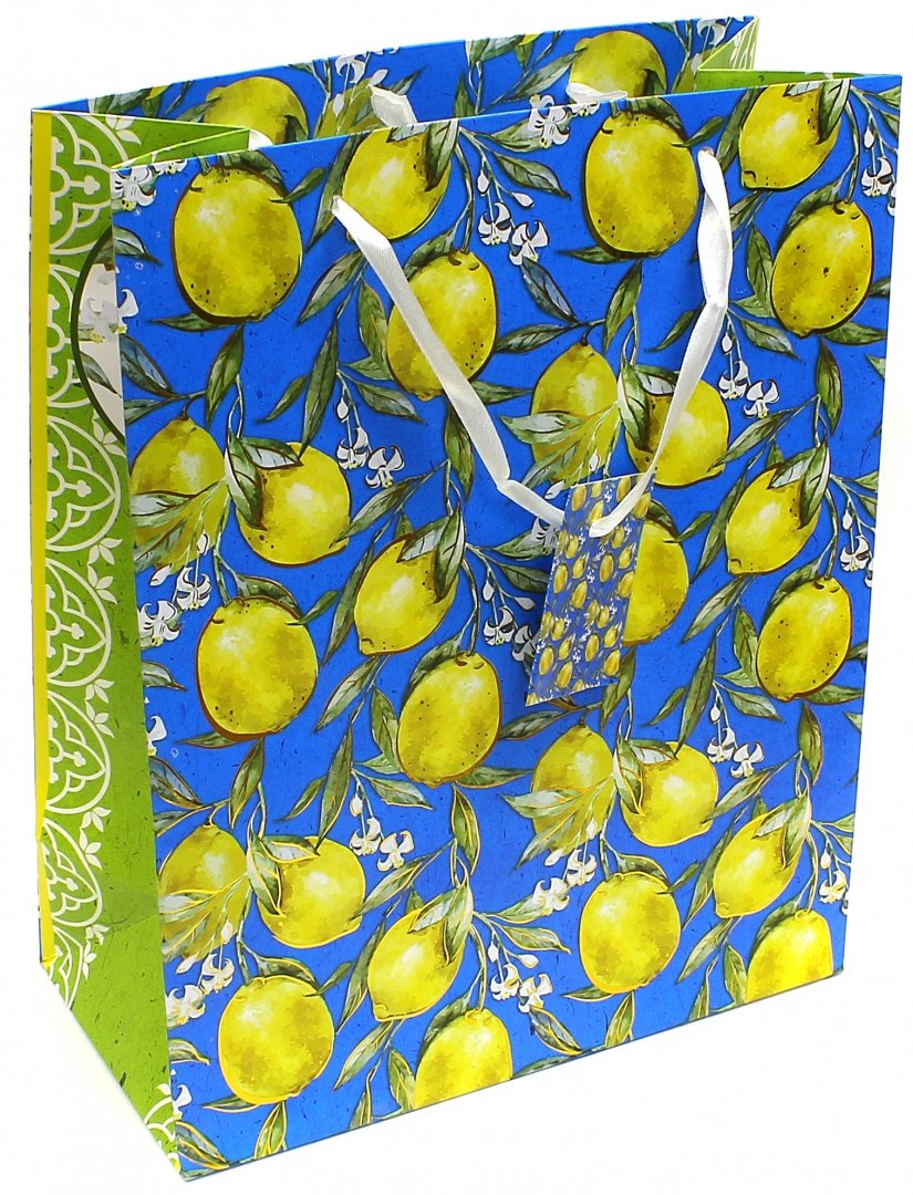 Иллюстрация 1 из 6 для Пакет бумажный "Лимоны" (26х32,4х12,7 см) (40879) | Лабиринт - сувениры. Источник: Лабиринт