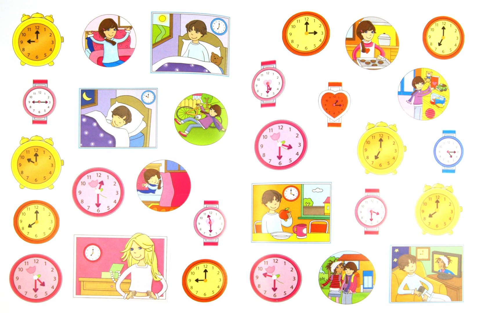 Иллюстрация 1 из 4 для Учусь определять время (с наклейками). Для детей от 5 лет | Лабиринт - книги. Источник: Лабиринт