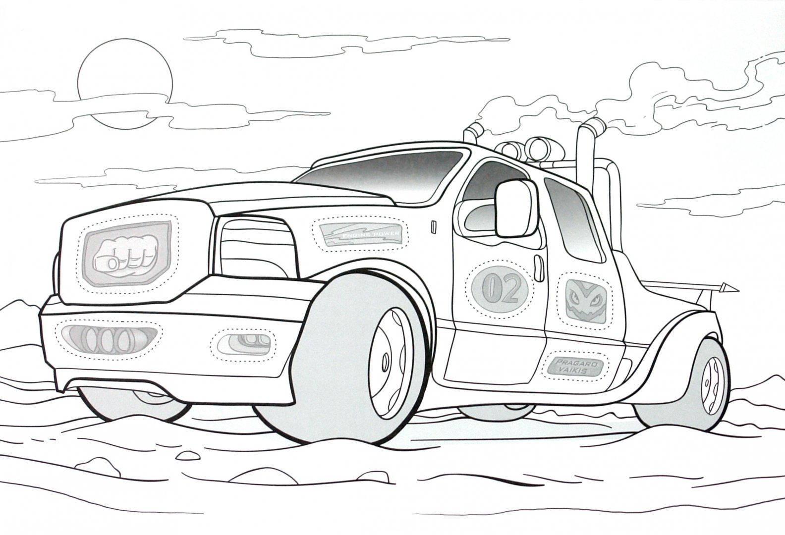 Иллюстрация 1 из 16 для Супергонки на грузовиках. Раскраска с наклейками | Лабиринт - книги. Источник: Лабиринт