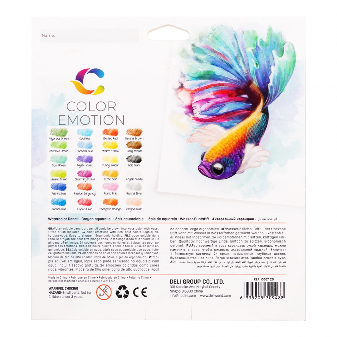 Иллюстрация 4 из 8 для Карандаши цветные акварельные Color Emotion, 24 цвета, в ассортименте | Лабиринт - канцтовы. Источник: Лабиринт