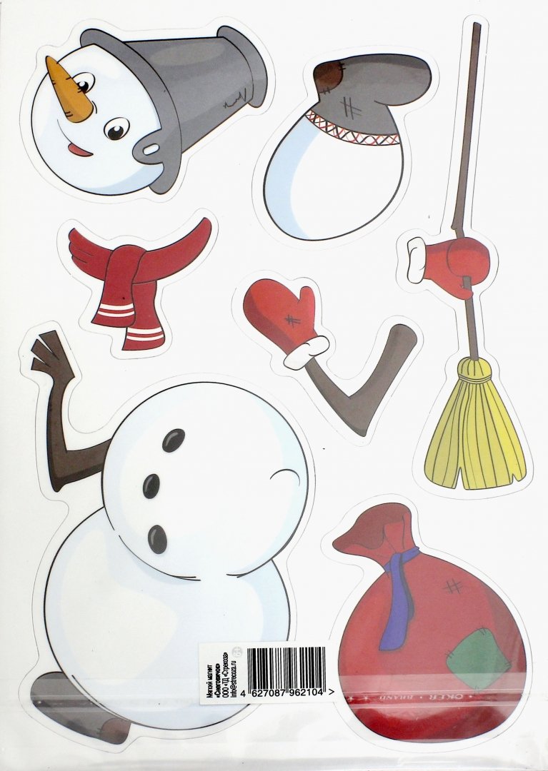 Иллюстрация 1 из 6 для Магнит мягкий "Снеговичок" | Лабиринт - сувениры. Источник: Лабиринт