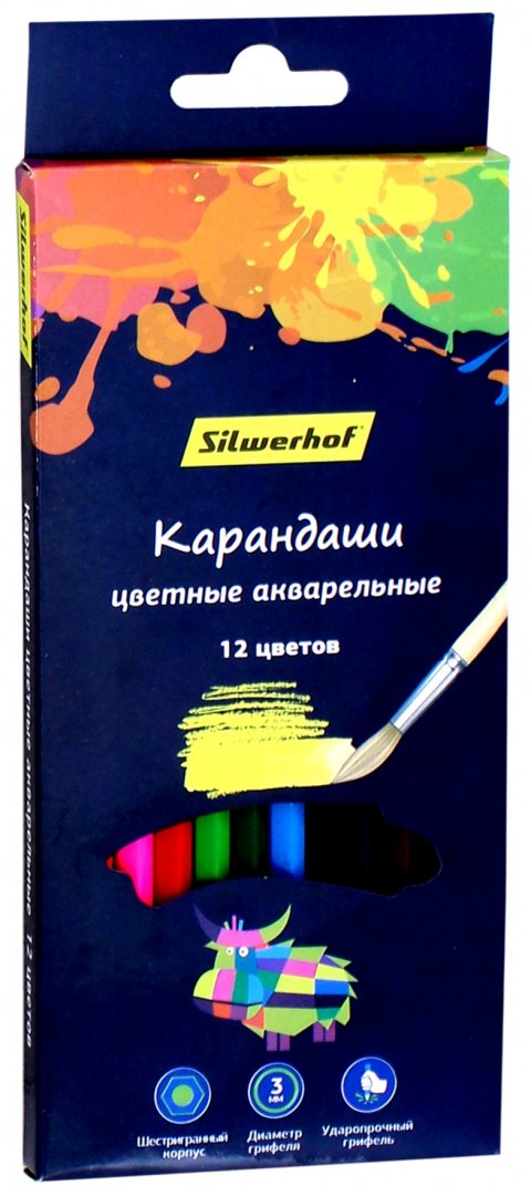 Иллюстрация 1 из 3 для Карандаши цветные акварельные "Цветландия" (12 цветов, шестигранные) (134213-12) | Лабиринт - канцтовы. Источник: Лабиринт