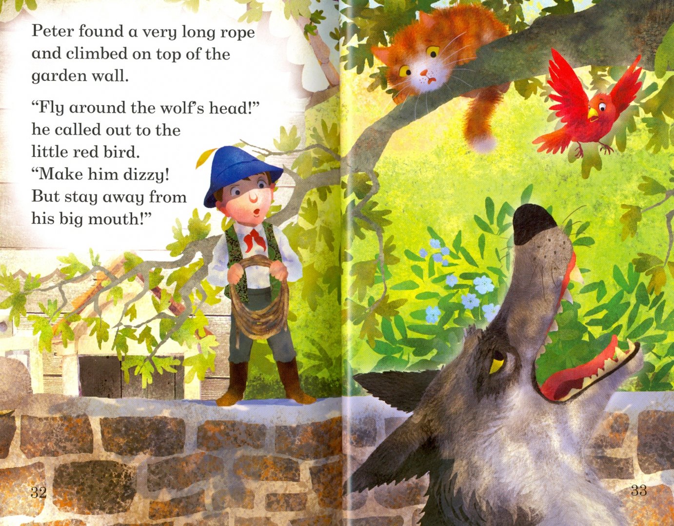 Первая иллюстрация к книге Peter and the Wolf.