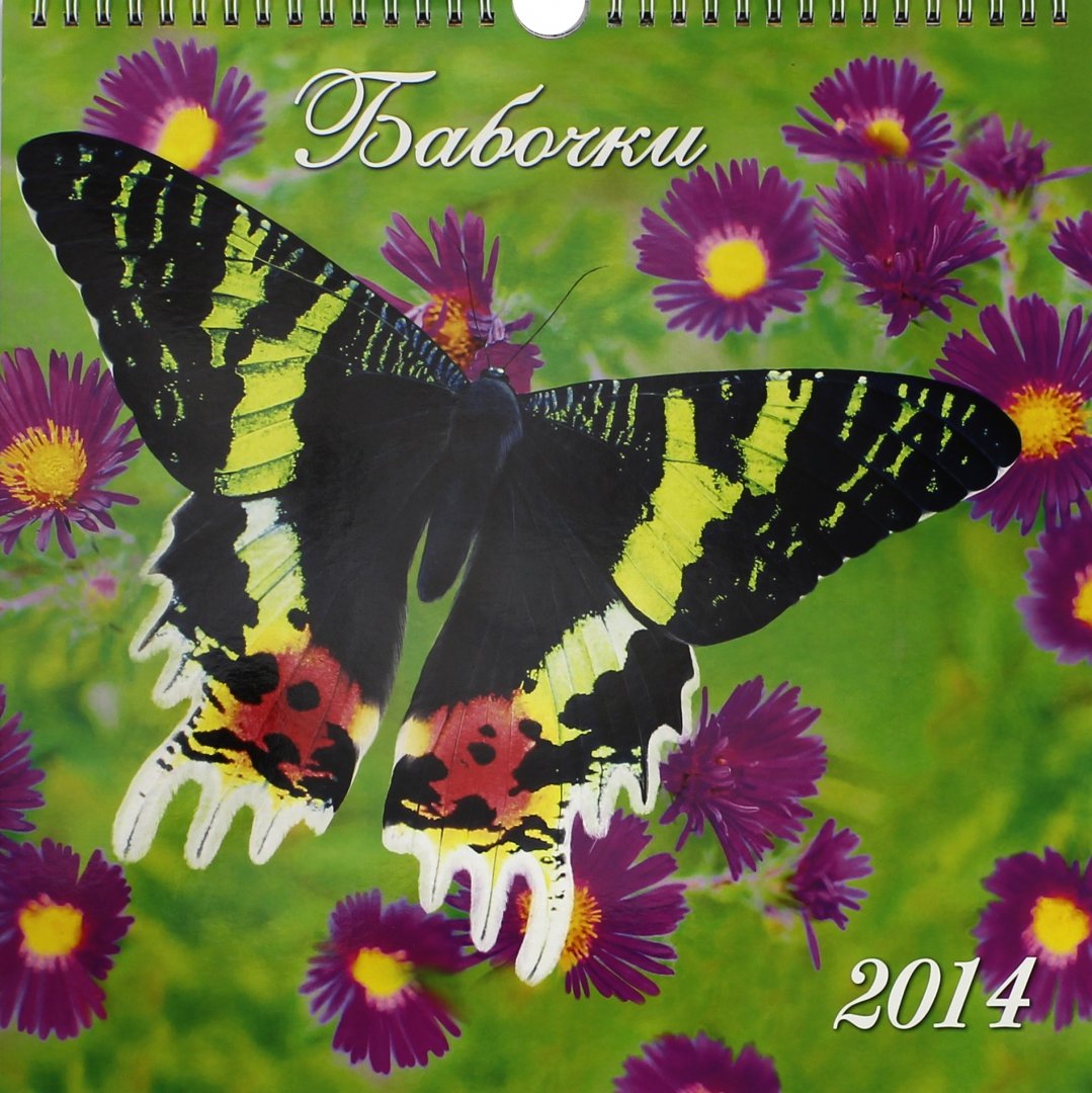 Иллюстрация 1 из 2 для Календарь на 2014 год "Бабочки". Перекидной с ригелем (18 0001) | Лабиринт - сувениры. Источник: Лабиринт