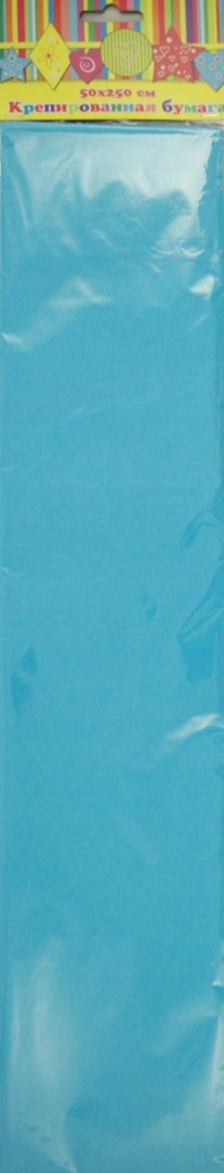 Иллюстрация 1 из 3 для Бумага цветная крепированная (голубая) (28586/10) | Лабиринт - канцтовы. Источник: Лабиринт