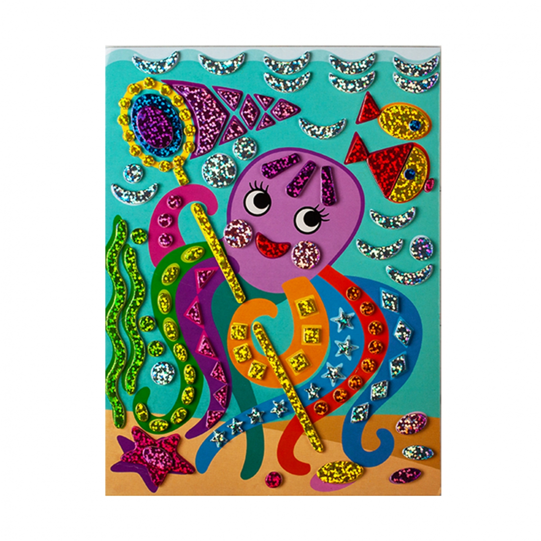 Иллюстрация 1 из 19 для Набор для детского творчества "Сверкающая мозаика. Веселый осьминог" (2958) | Лабиринт - игрушки. Источник: Лабиринт