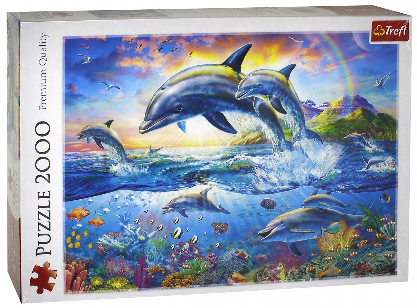 Иллюстрация 1 из 8 для Trefl. Puzzle-2000 "Веселые дельфины" (27087) | Лабиринт - игрушки. Источник: Лабиринт