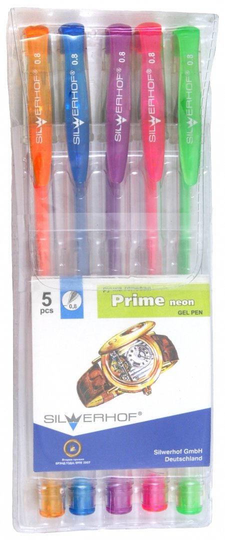 Иллюстрация 1 из 5 для Набор "Prime Neon" 5 ручек гелевых, 5 цветов (030007) | Лабиринт - канцтовы. Источник: Лабиринт