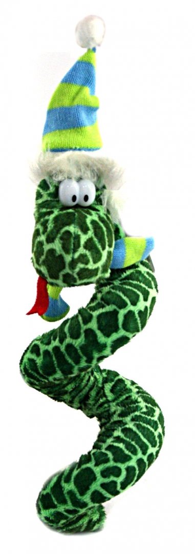 Иллюстрация 1 из 4 для Змей плюшевый 40 см., в шапочке и шарфе с челкой, в ассортименте (GS8679/HR) | Лабиринт - игрушки. Источник: Лабиринт