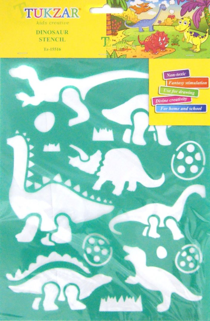 Иллюстрация 1 из 10 для Трафарет пластиковый Динозавры (TZ 15516) | Лабиринт - игрушки. Источник: Лабиринт