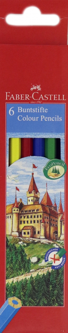 Иллюстрация 1 из 2 для Карандаши 6 цветов Eco "Замок", в картонной коробке (120106) | Лабиринт - канцтовы. Источник: Лабиринт
