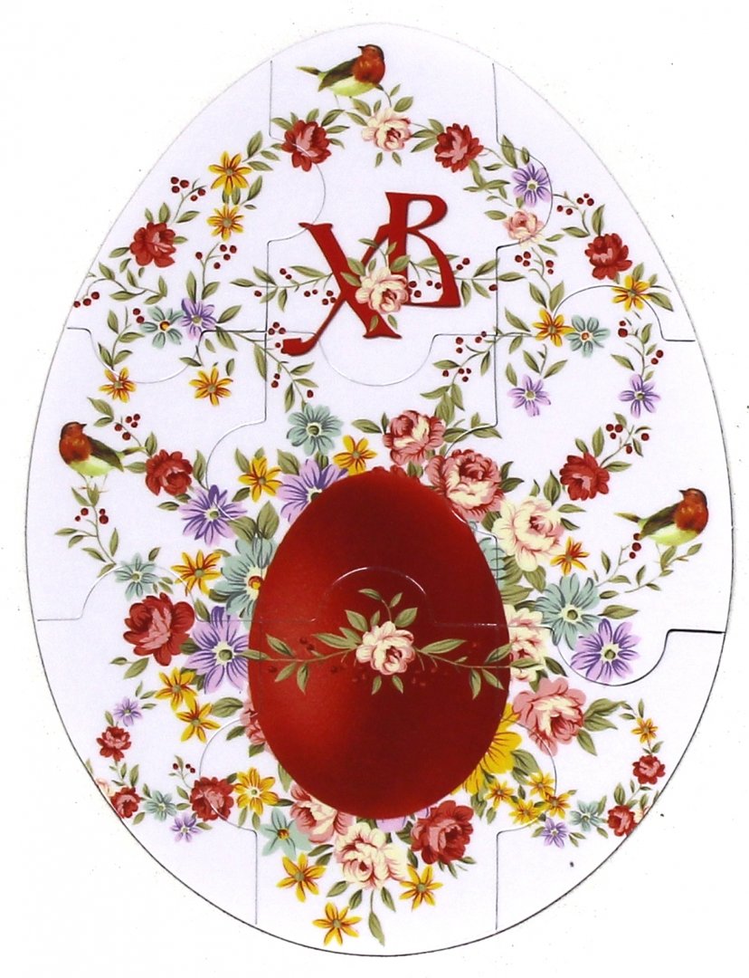 Иллюстрация 1 из 5 для Магнитный пазл-яйцо "ХВ. Яйцо в цветах" (95х135) | Лабиринт - игрушки. Источник: Лабиринт